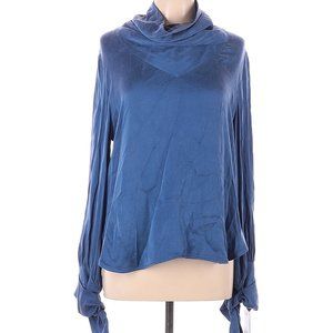 NWT Alba Conde Periwinkle Blue Ultra Soft Turtleneck Size 42 US 10 Made in Spain